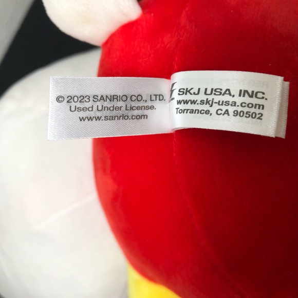 Hello Kitty Stuffed Animal - Red, White, and Yellow - Picture 4 of 5